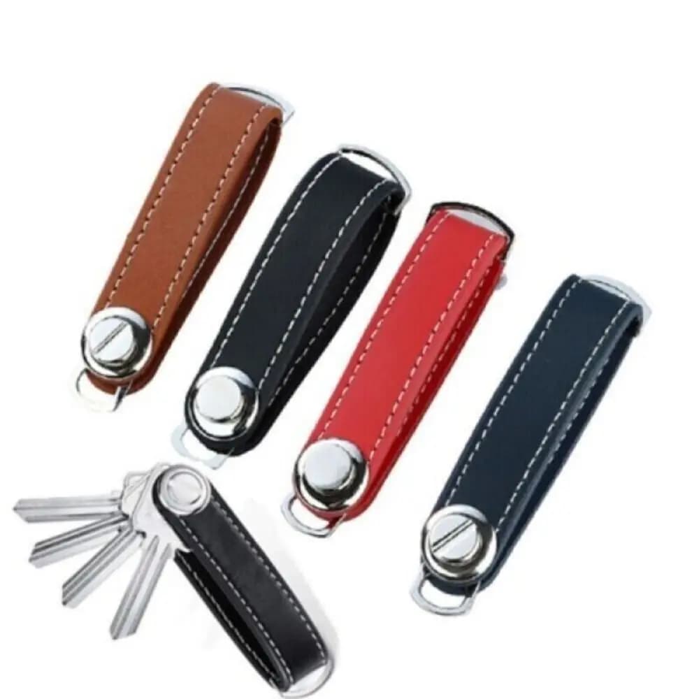 Car Key Pouch Bag Case Wallet Holder Chain Key Wallet Ring Collector Housekeeper Pocket Key Organizer Smart Leather Keychain