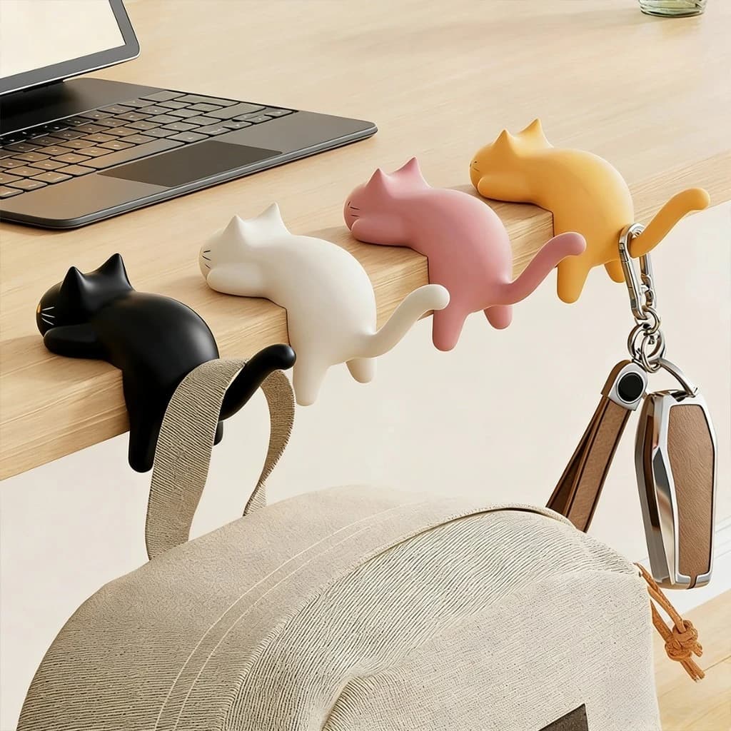 Desk Backpack Hook (1-20 Pieces) - Without Drilling, Without Signs, Multifunctional for Students and Office