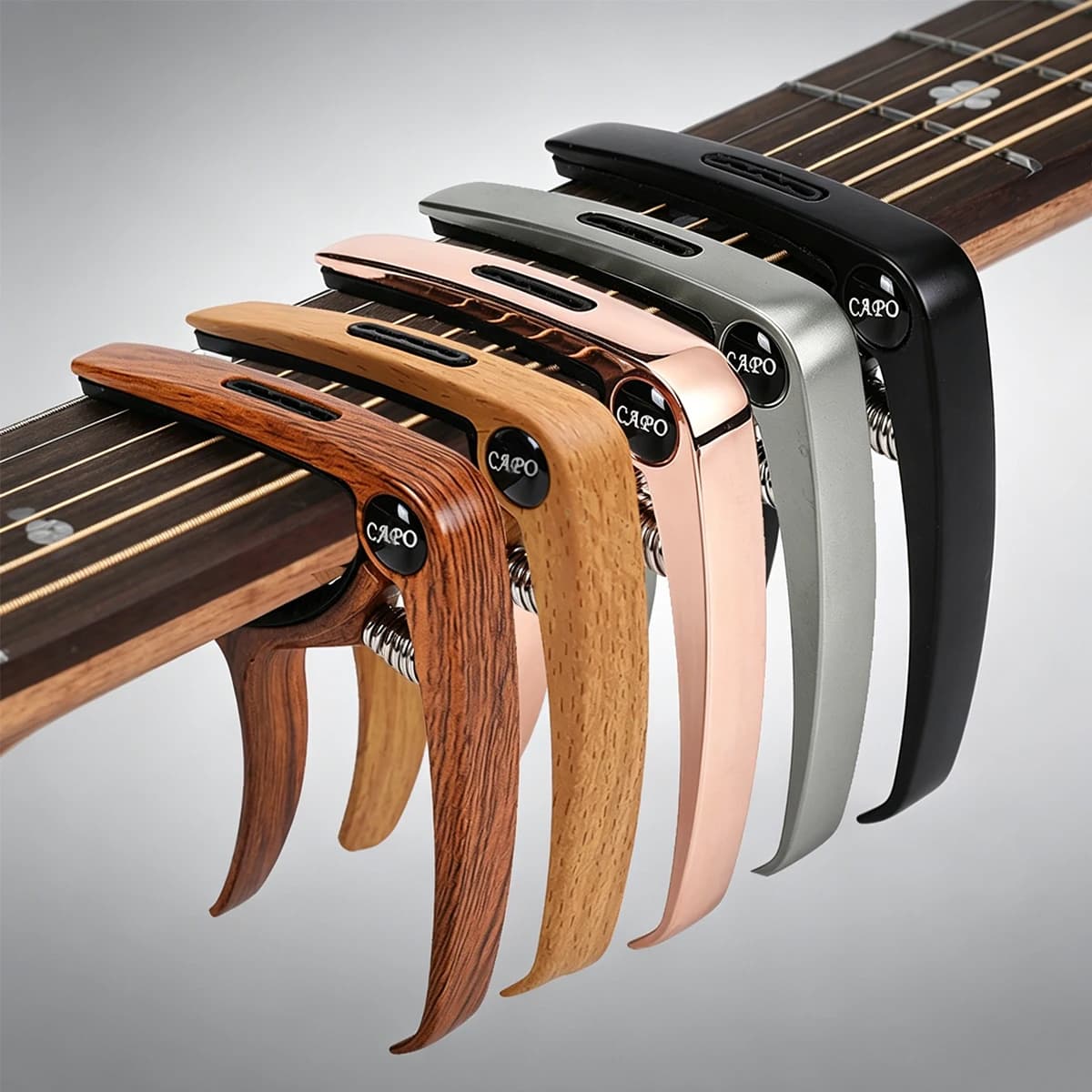 Miwayer Multifunctional Guitar Capo – Built-in Pick Storage & String Pin Remover, Spring Loaded, Silicone Pad, for Guitar/Bass