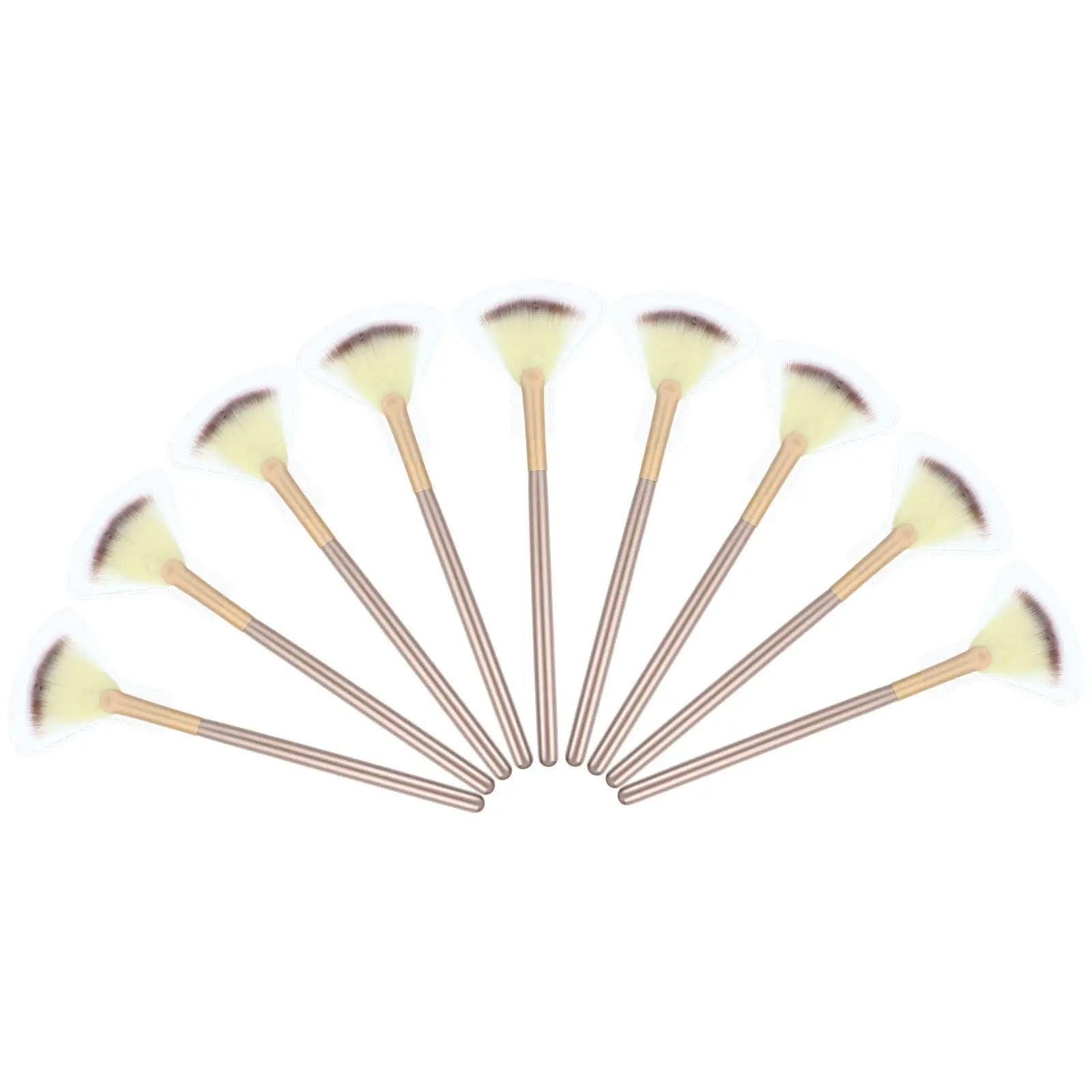 9Pcs Makeup Brush Kit Brushes Portable Fan Highlighter Blush Contouring Powder Face Makeup Tool Set Fan Shaped Brush