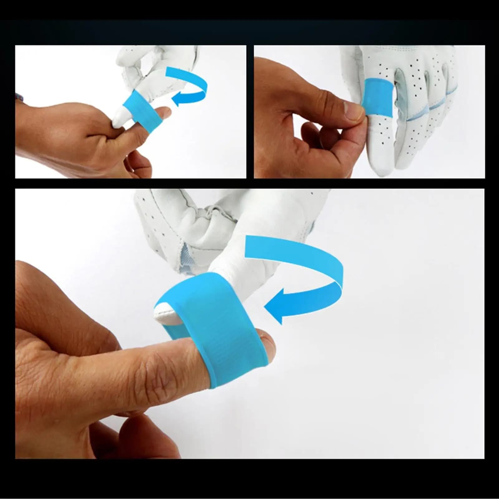 Athletic Silicone Gel Golf Finger Protector Non Slip Finger Support Wrap Glove Substitute for Basketball Gym