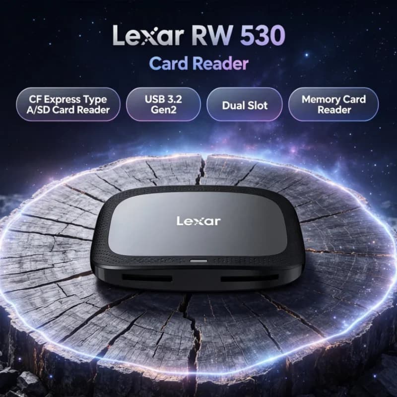 Lexar CFexpress Type A / SD Memory Card Reader Dual Slot SD Card Reader RW530 USB 3.2 Gen2 CFA Max 900MB/s