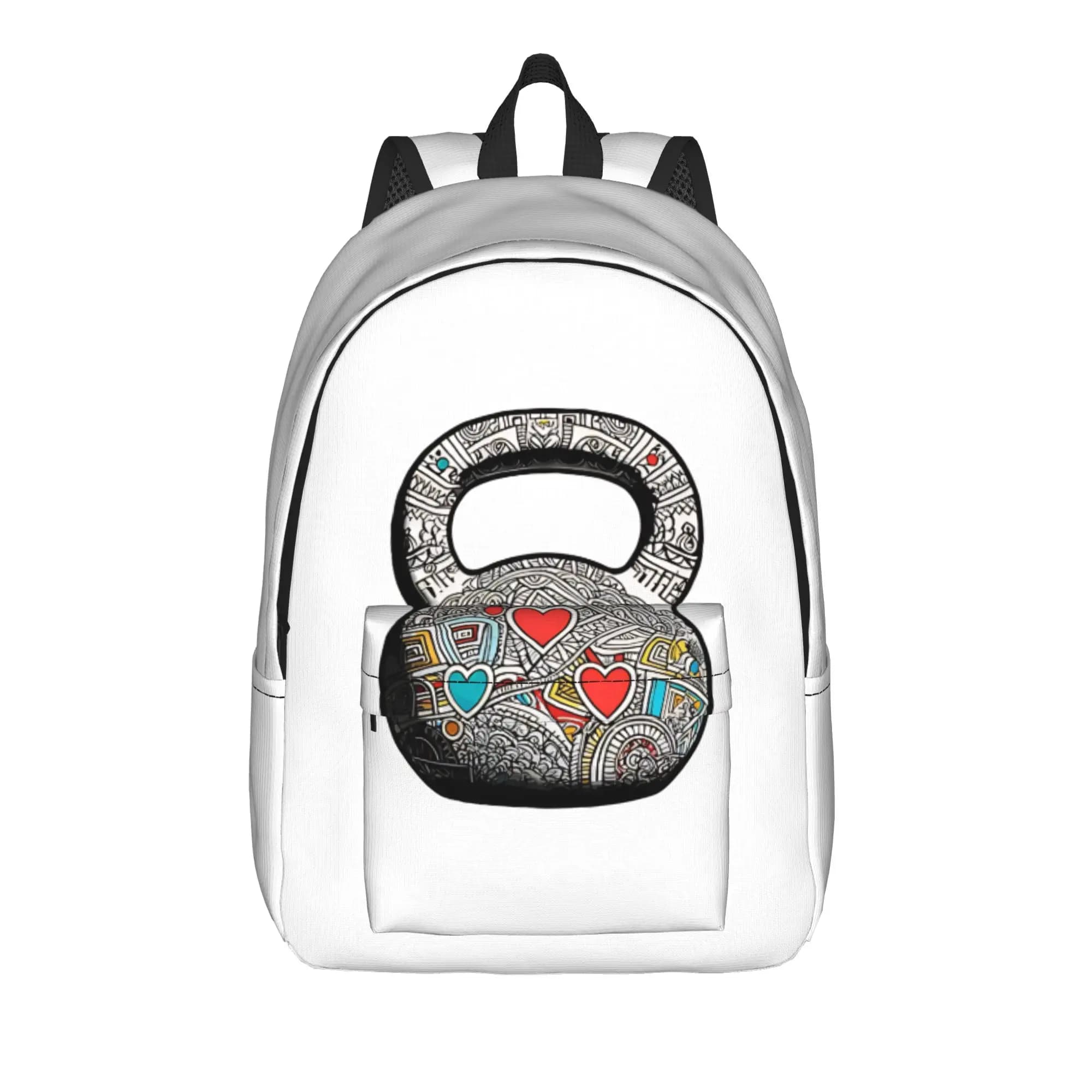 Back to school season Zipper Closure Kettlebell Schoolbag Fitness Teenager Backpack Backpack