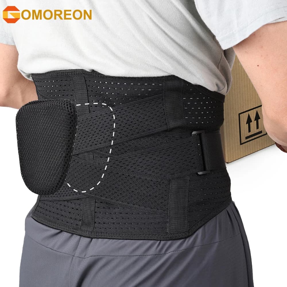 1Pcs Back Brace for Lower Back Pain - Immediate Relief from Sciatica, Herniated Disc - Breathable Design With Lumbar Support Pad
