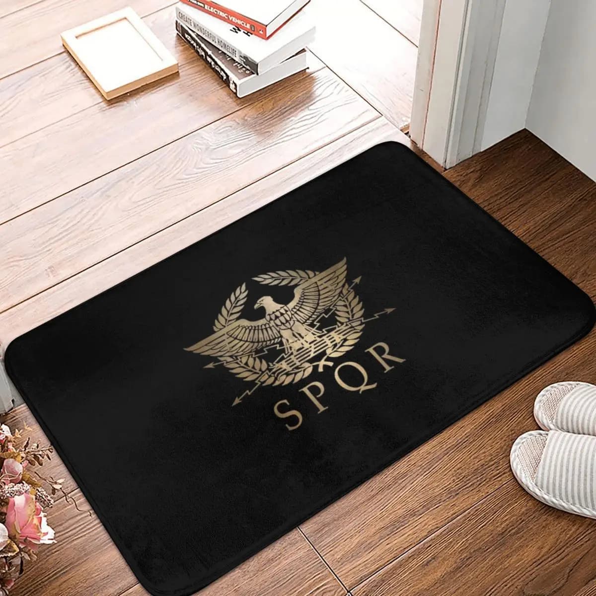 SPQR- Roman Empire Standard Shield zerbino tappeto tappeto tappetino in poliestere antiscivolo sabbia raschiatura ingresso cucina balcone