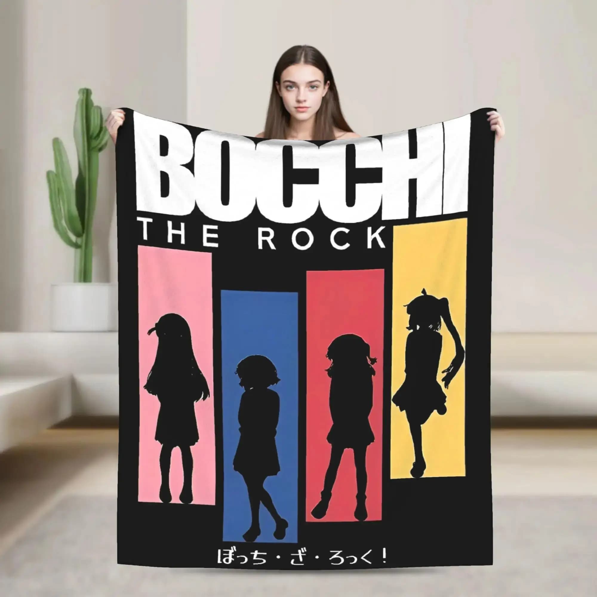 Coperta in Flanella BOCCHI THE ROCK, Morbida e Calda, per Letto, Divano, Soggiorno, Viaggio, Design Anime