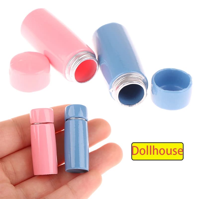 1Pcs 1/12 Dollhouse Miniature Thermos Cups Water Cup Doll House Food Play Scene Decor Accessories