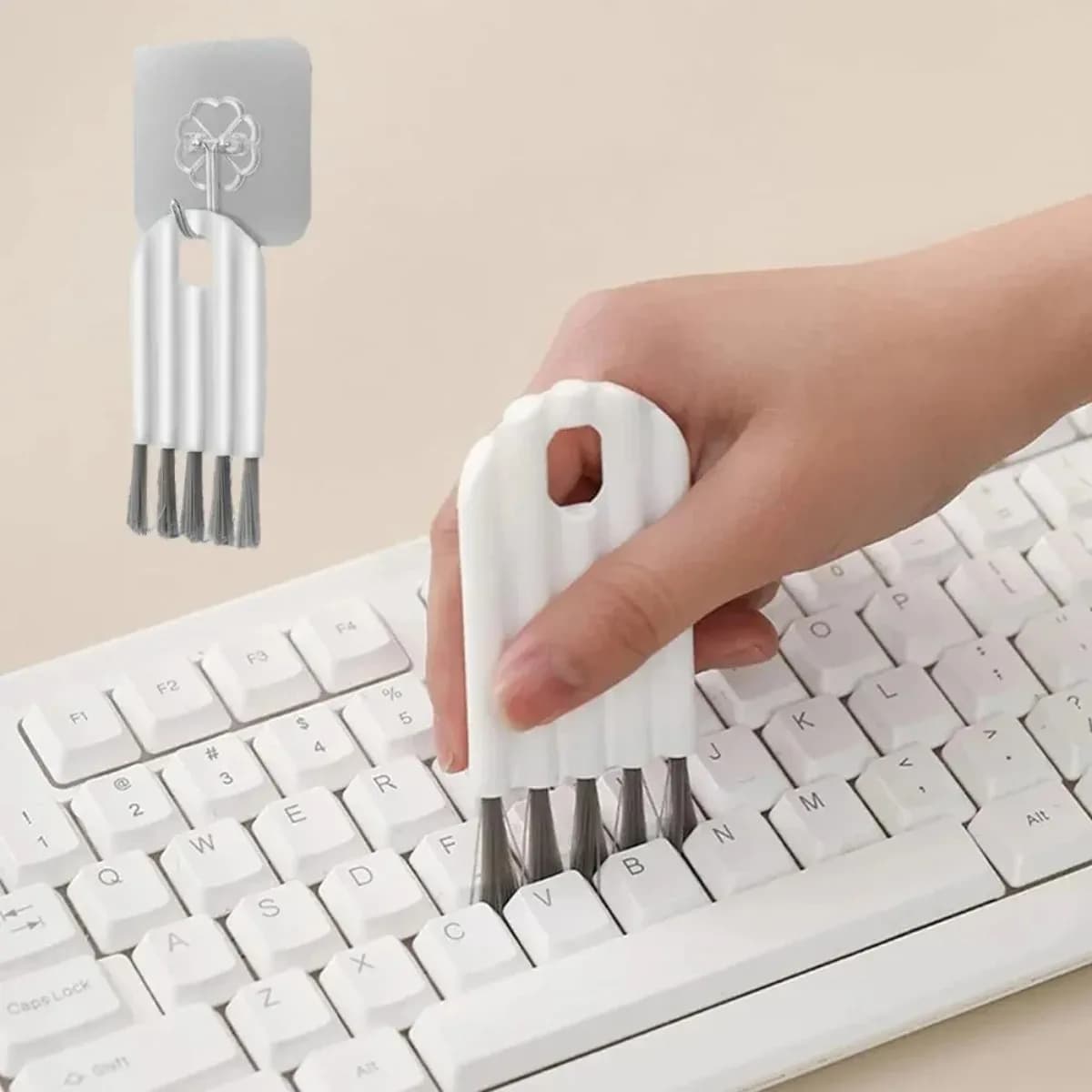 Spazzola Multifunzionale Flessibile per Fessure, Pulitore per Tastiera con Setole Morbide, Strumento Portatile per la Pulizia di Computer e Casa