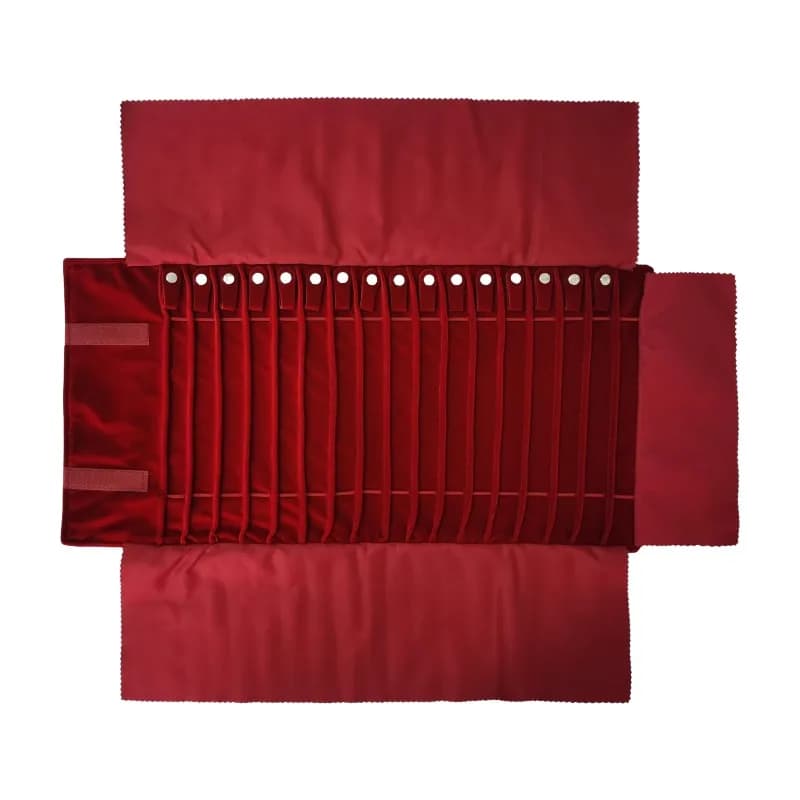 Travel Jewelry Organizer Case Foldable Jewelry Roll for Journey Necklace Storage Bag