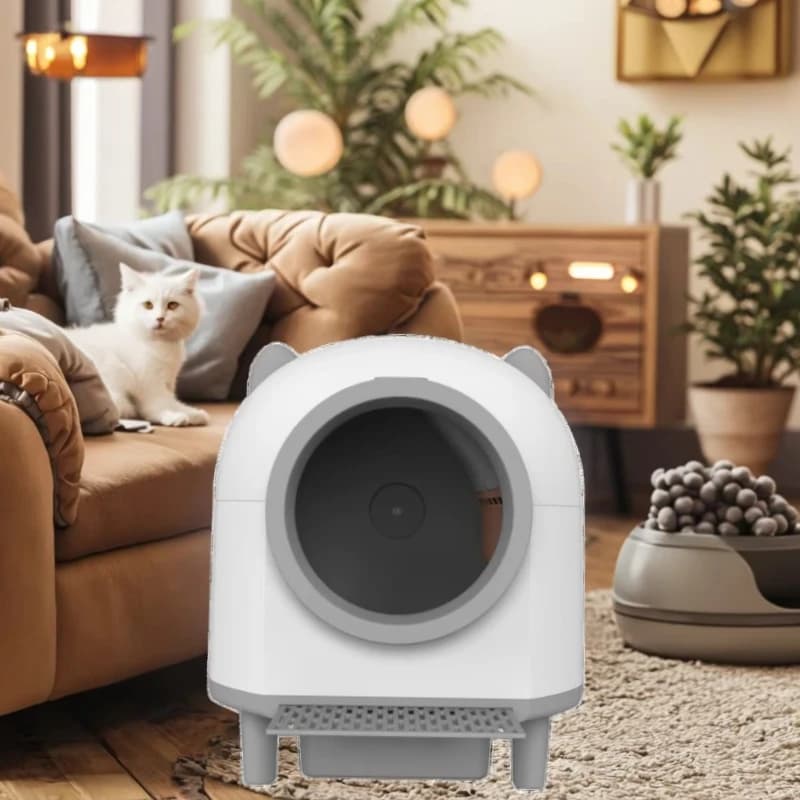 Nuova Lettiera Automatica Autopulente per Gatti 2026, Controllata da App, Toilette Elettronica per Animali Domestici OEM in Plastica con Accessori