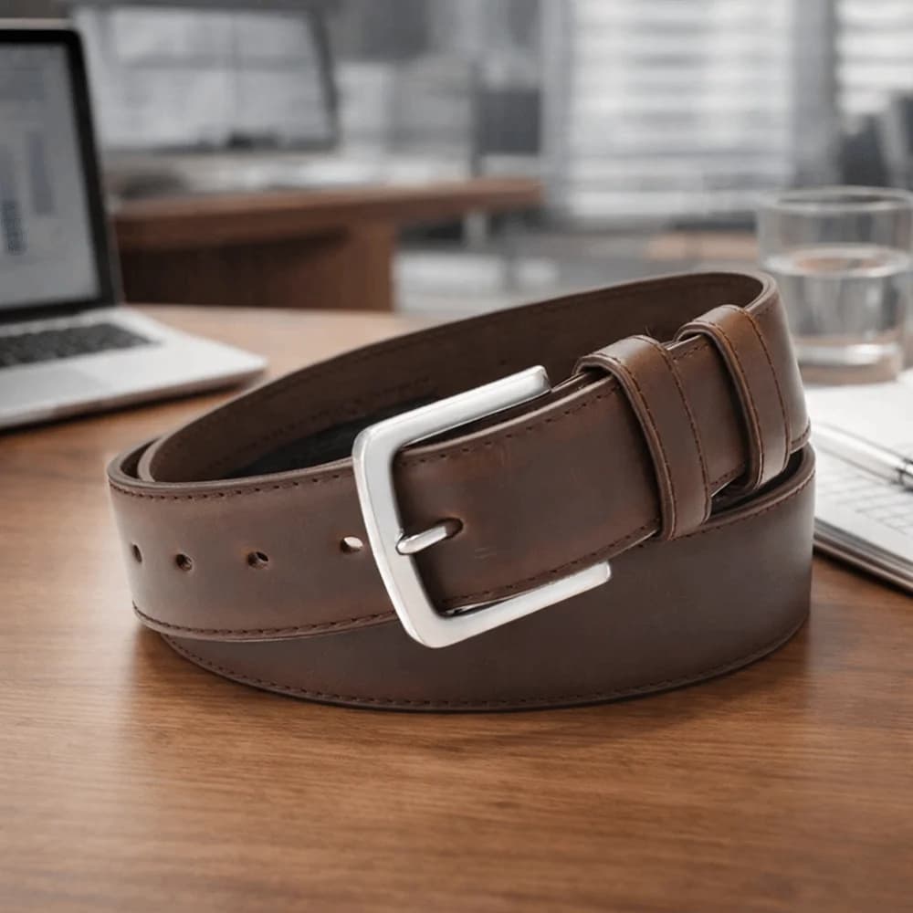 Cintura Antifurto in Similpelle con Fibbia, Lunghezza 115/125cm, Cintura di Sicurezza con Cerniera Nera o Marrone, Cintura Nascosta per Contanti da Viaggio