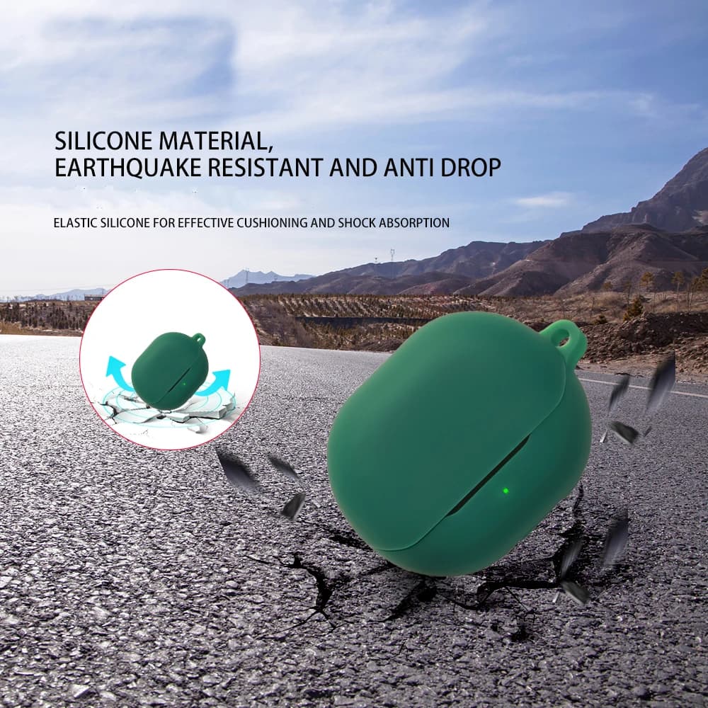 Custodia in silicone per auricolari wireless SoundPeats Air 6 HS con portachiavi, cover protettiva morbida antiurto