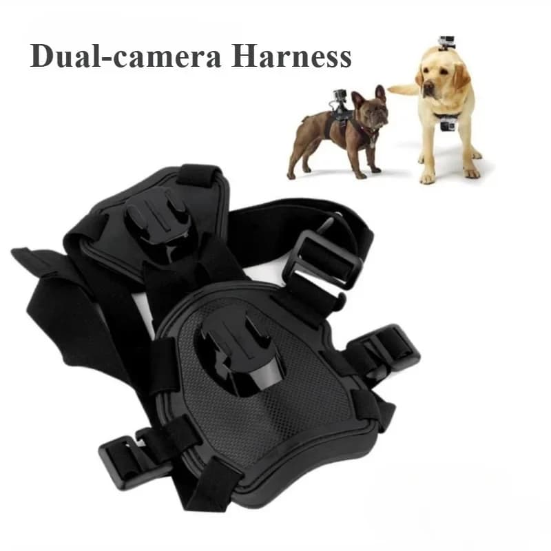Imbracatura regolabile per cani per GoPro Hero11 10 9 8 7, cintura pettorale per cani, supporto per fotocamera sportiva per SJCAM e Xiaoyi
