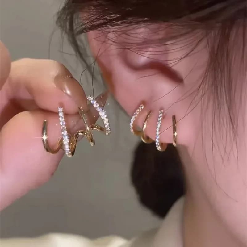 Niche design earrings women's autumn and winter light luxury high-end unique stud earrings new trendy fashion versatile earrings