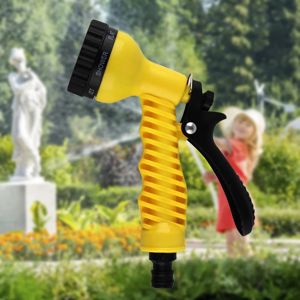 Portable Water Hose Nozzle Multi-Function Hand-Held Watering Irrigation Sprayer Household High Adjustable for Car Wash