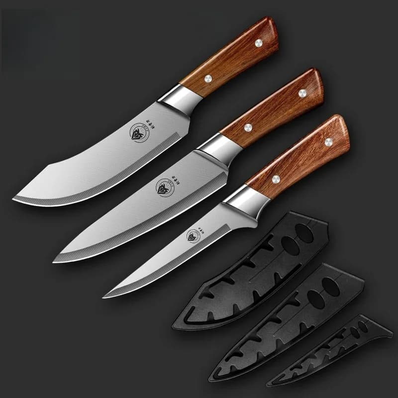 2/3 Pcs Kitchen Knife Set, High Quality Stainless Steel Blade, Non-Slip Handle, for Boning, Meat and Vegetable Cutting