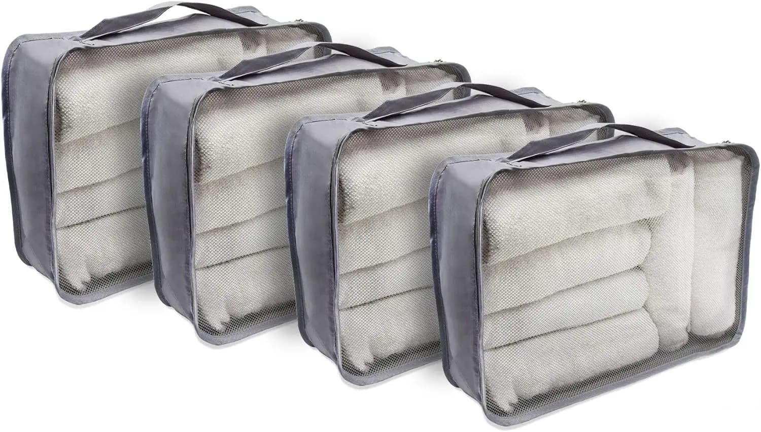 Set di 4 Cubi Organizzatori per Viaggi, Valigie e Campeggio - Organizzazione Efficiente