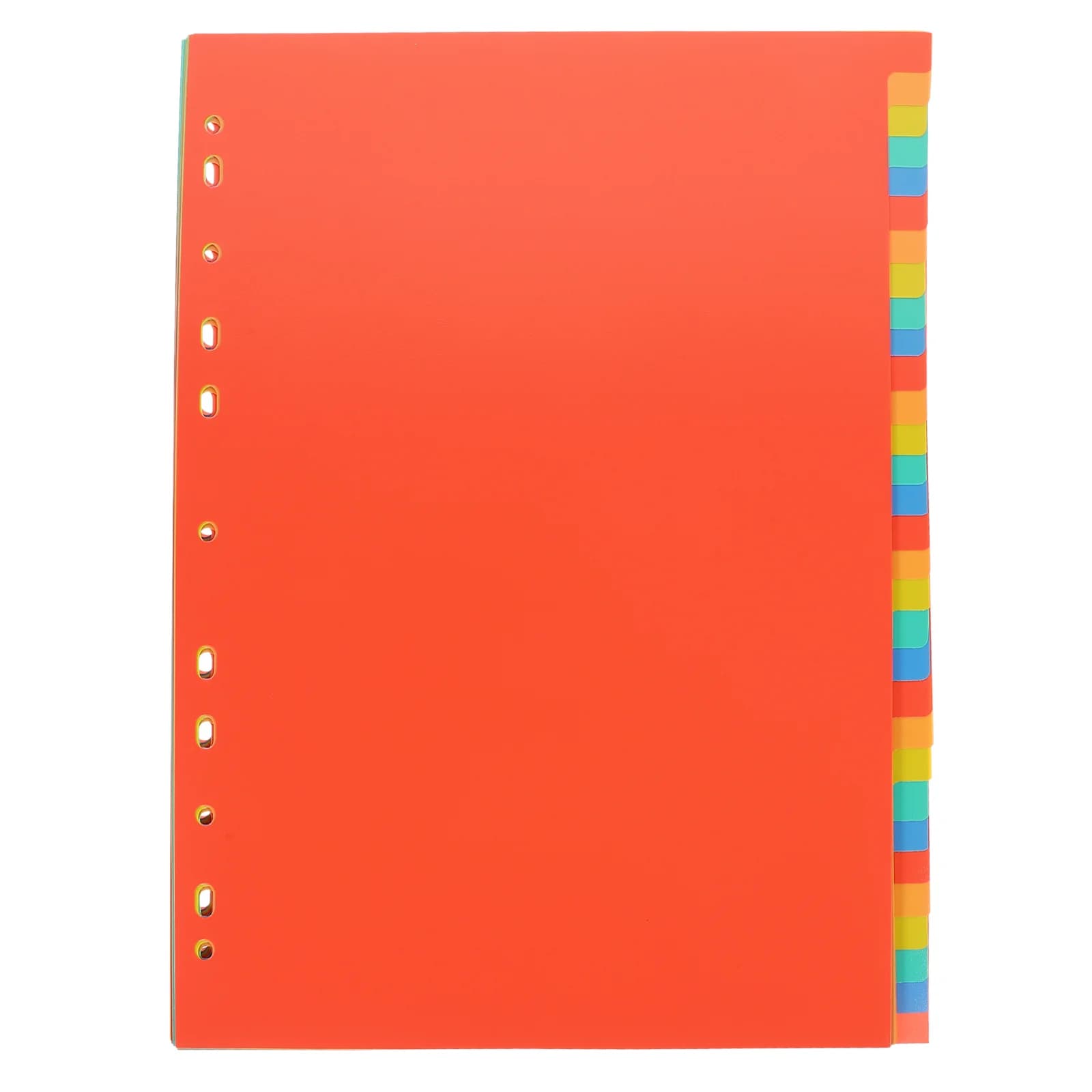 Divisori per raccoglitori in plastica con pagine indice A4 con linguette Separatori per cartelle ganizer per file per materiale scolastico Schede divisorie Anello