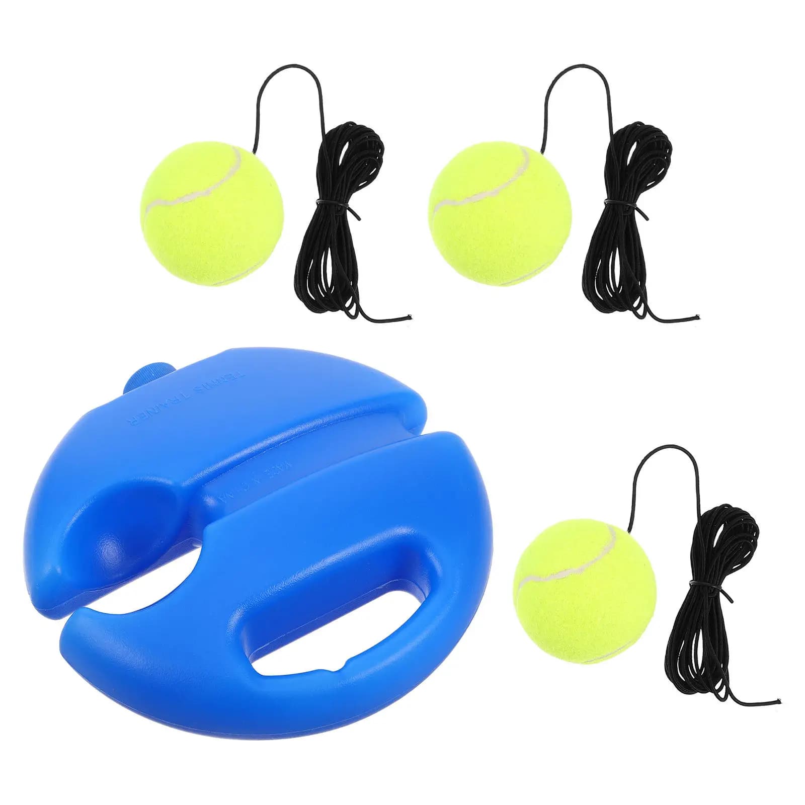 Set di Attrezzatura per Allenamento Tennis con Palla Rimbalzante, Base e Corda per Adulti, Portatile e Leggero, Migliora la Pratica