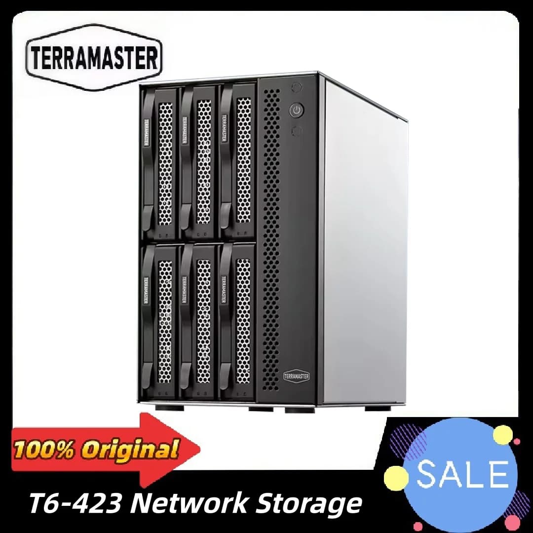 TERRAMASTER T6-423 NAS a 6 alloggiamenti ad alte prestazioni per SMB con CPU QuadCore 4 GB DDR4, 2,5 GbE Portx 2, server di archiviazione di rete (senza disco)