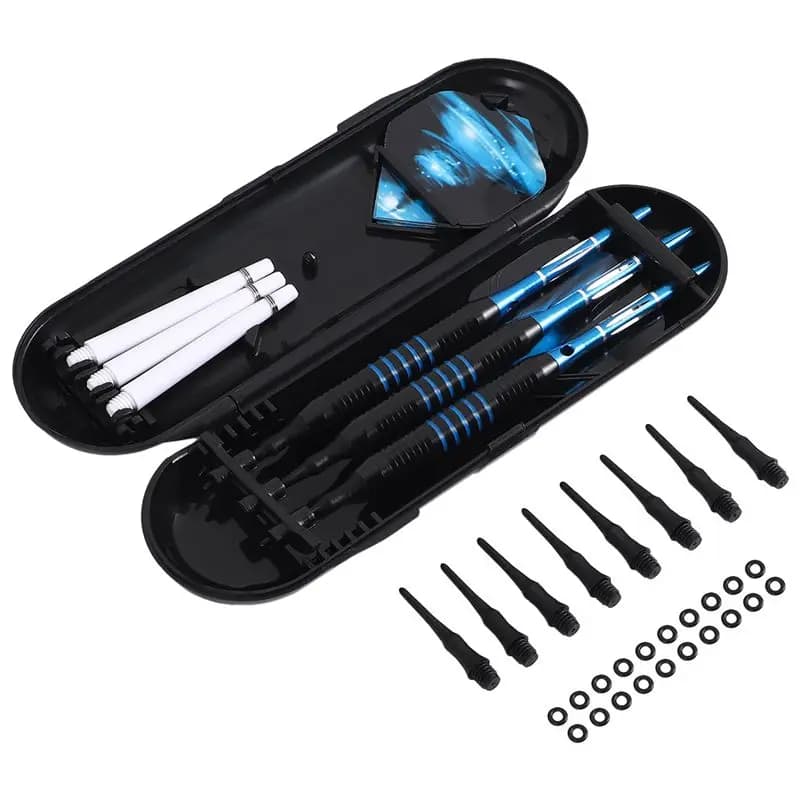 ABMV-Dardi con punta in plastica per freccette elettroniche, set di freccette morbide con anelli in gomma anti-scivolo per freccette
