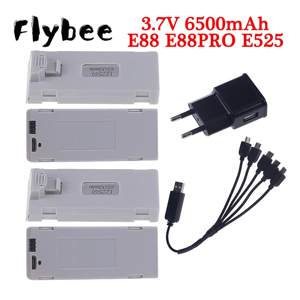 Batteria originale E88 3.7V 6500mAh batteria Lipo per E88 E88PRO E525 E99 P1 K3 P10 A13 S98 RC Quadcopter Drone parti batterie
