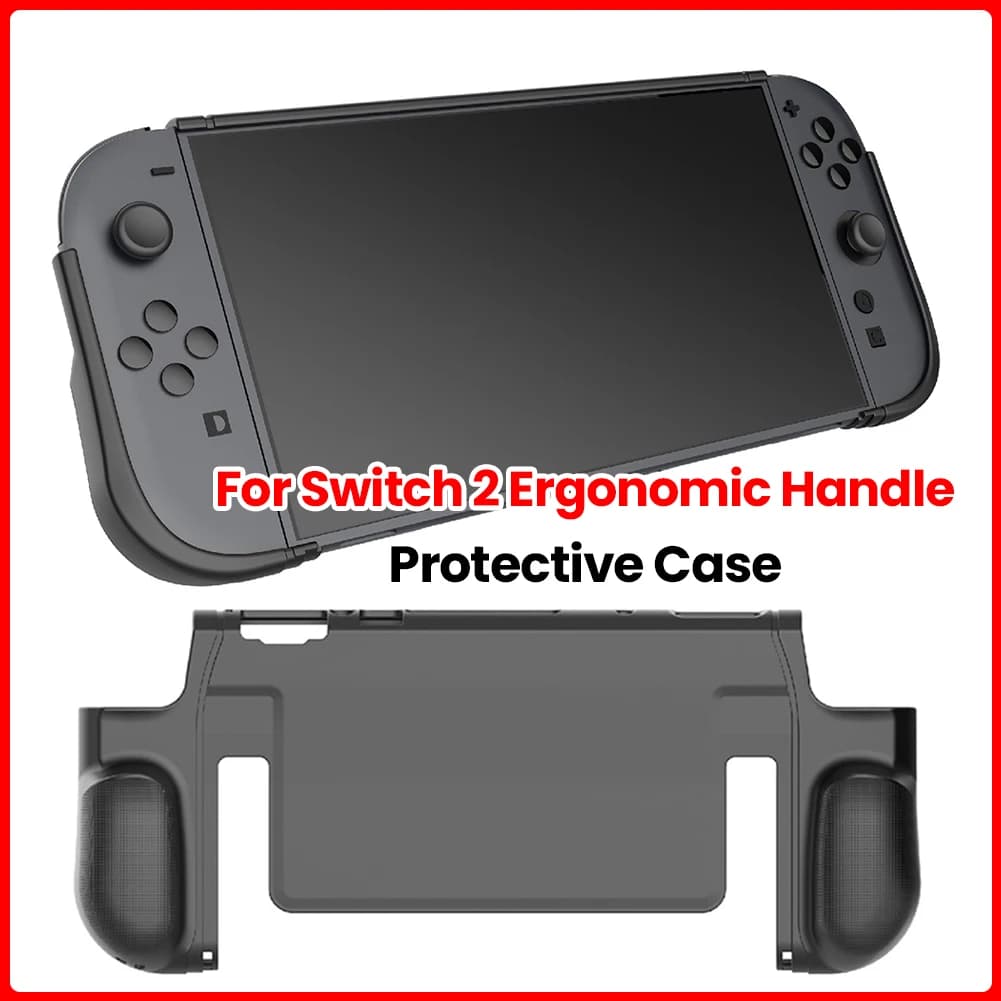 Custodia Protettiva in TPU per Switch 2 con Impugnatura Ergonomica e Supporto per Console Nintendo Switch 2