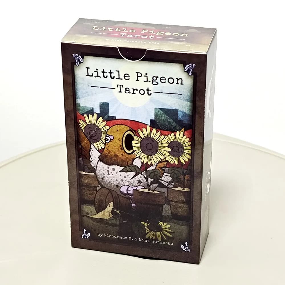 Tarocchi Little Pigeon 12 * 7 cm 78 pezzi di simpatici tarocchi con animali basati sul sistema Rider Waite con guida per principianti
