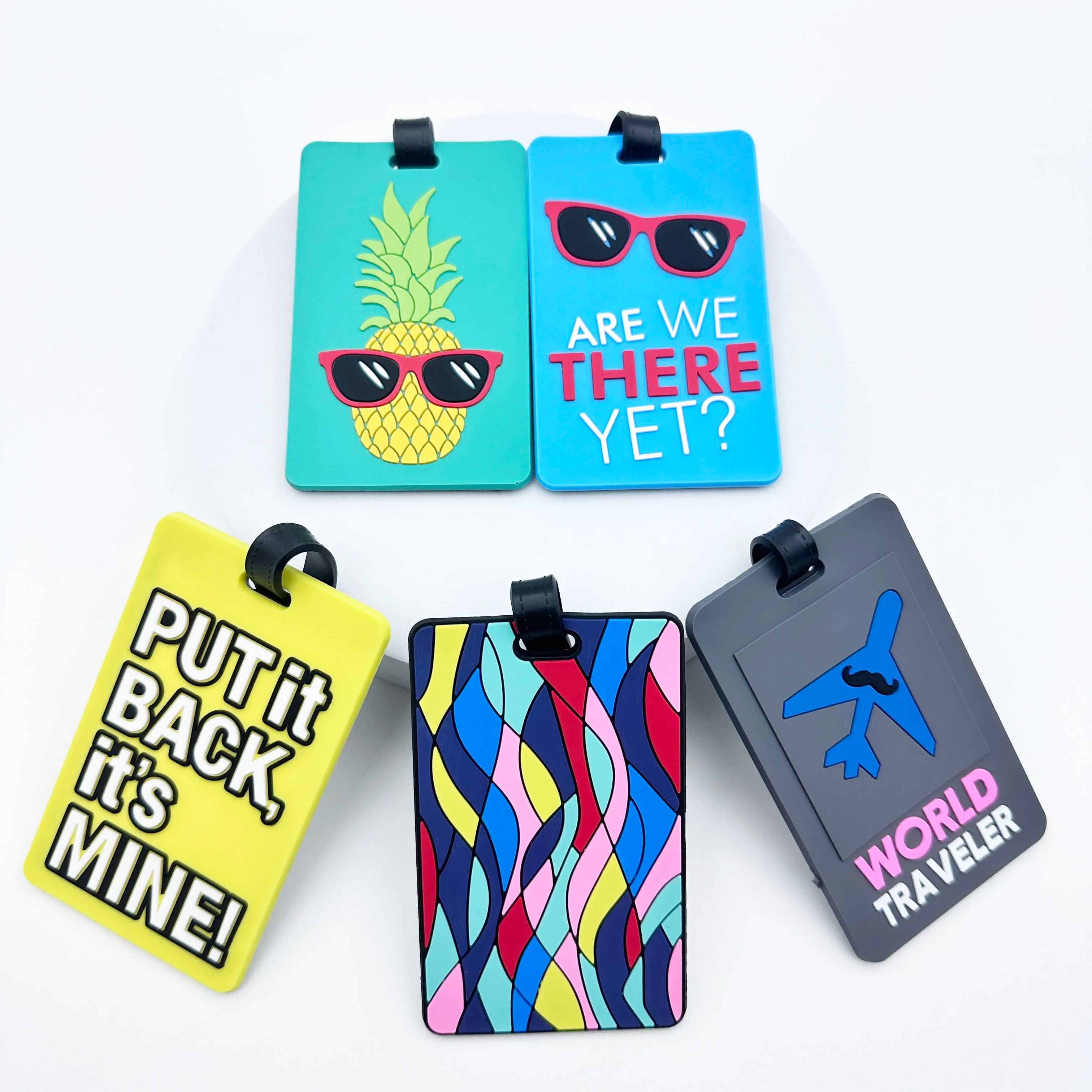 1 pz etichette per bagagli accessori da viaggio etichette per valigie in silicone stile moda etichetta da viaggio portatile in silicone porta indirizzo ID
