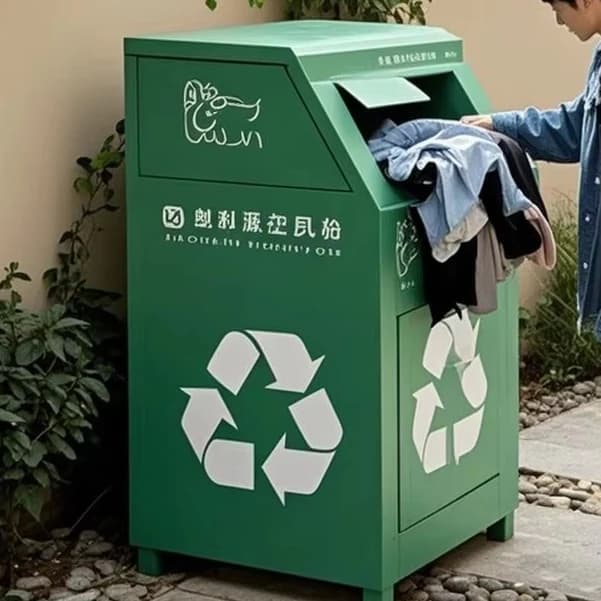 Contenitore per Riciclaggio in Metallo da Esterno, Cestini per Rifiuti