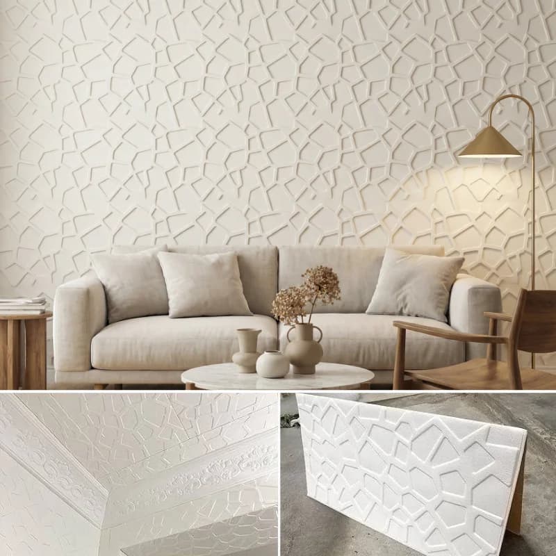 Adesivo Murale 3D Stile Moderno 35x35cm, Impermeabile e Antimacchia, Carta da Parati Autoadesiva per Casa, Camera da Letto, Cucina, Soggiorno