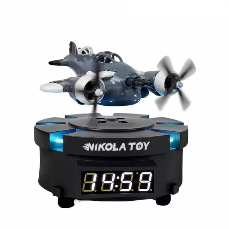 DIY tiger cat magnetic levitation small plane creative desktop decoration computer office decoration gift toys for friends
