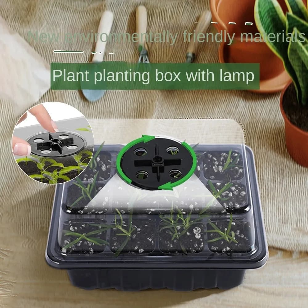 Starter tray for seeds from 6/12 grills with ventilation hole Mini cultivation in greenhouse Box for planting seeds Base for growing plant germination