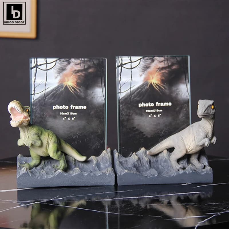 T-rex Dinosauro Cornice per foto Contenitore per penne Porta fazzoletti di carta igienica Dispenser di sapone liquido in schiuma Decorazione per la casa Decorazione