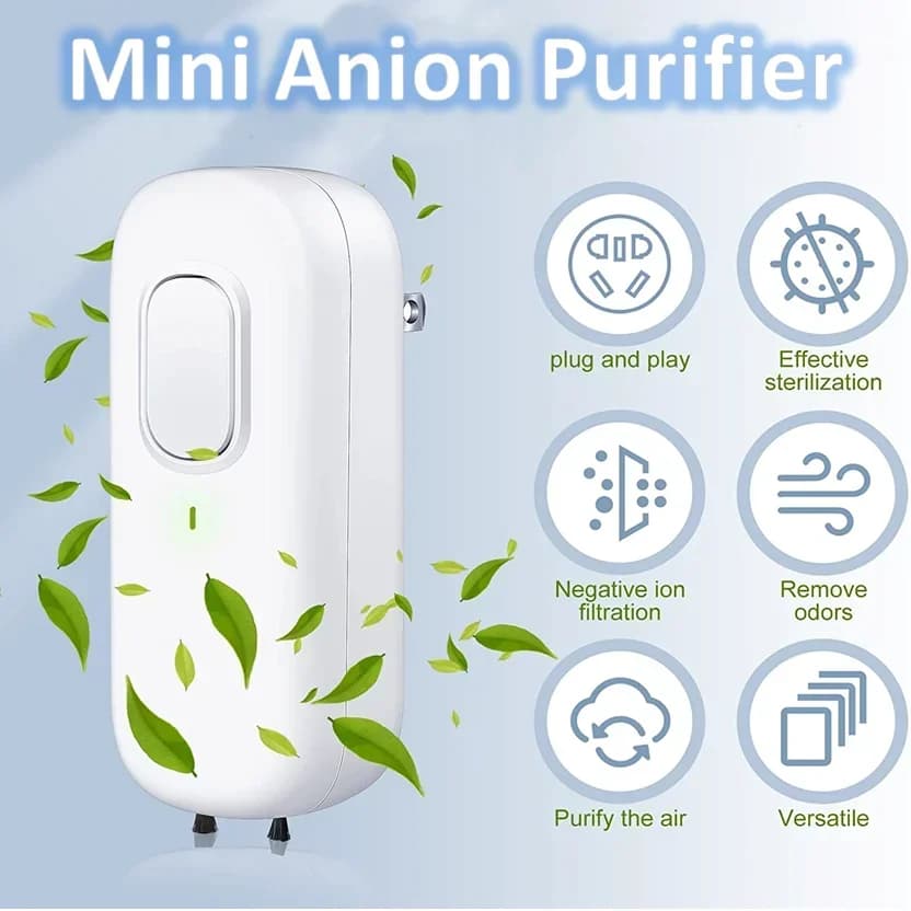 Purificatore d'aria agli ioni negativi oltre all'odore Deodorizzazione per WC domestico Mini cartuccia PM2.5 gratuita Purificazione dell'aria