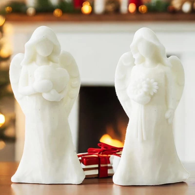 One angel fragrance candle mold; angel gypsum diffuser stone silicone mold DIY candle ornament mold.