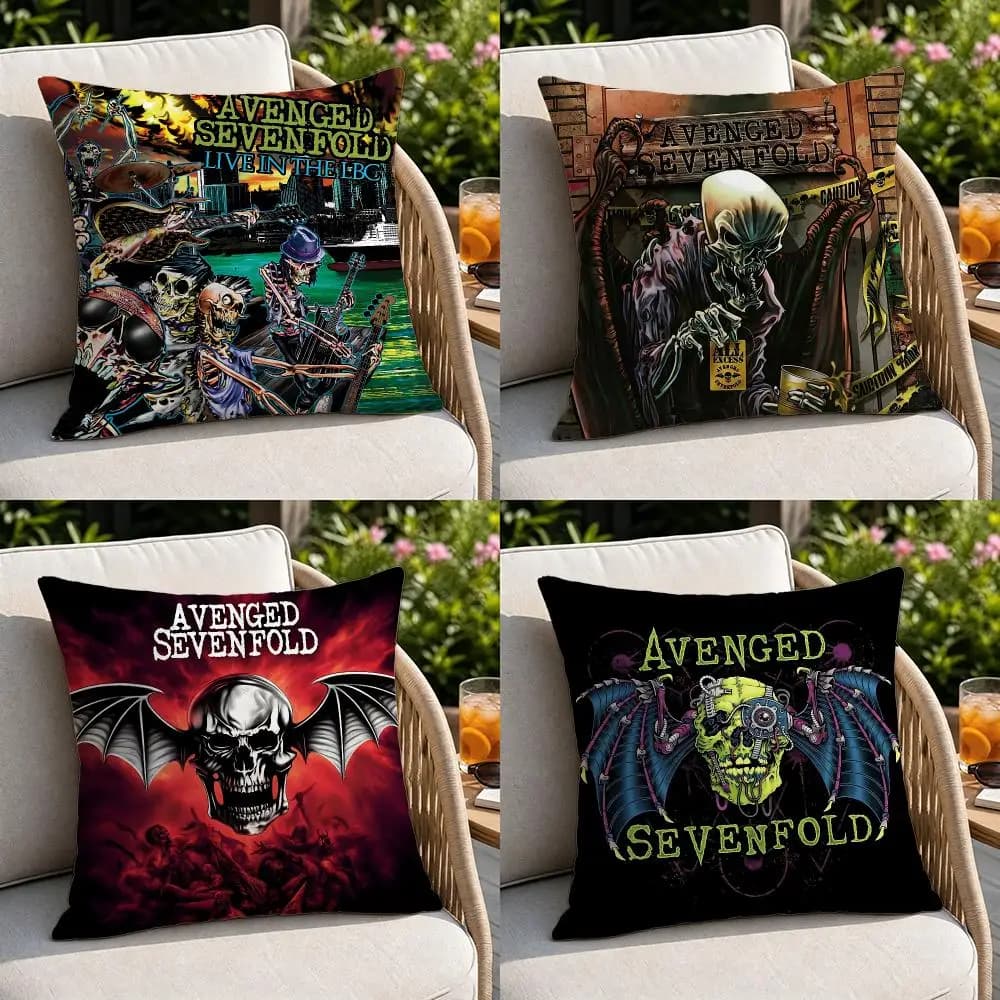 Band Avenged SevenfoldS Cushion Cover Soft Square Throw Pillow Covers Set for Sofa Bedroom Car Home Decoration