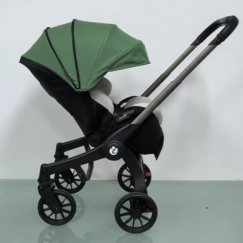 Passeggino neonato multifunzionale 4 in 1 Seggiolino auto pieghevole leggero Passeggino bidirezionale ad alta visibilità Marsupio per neonati