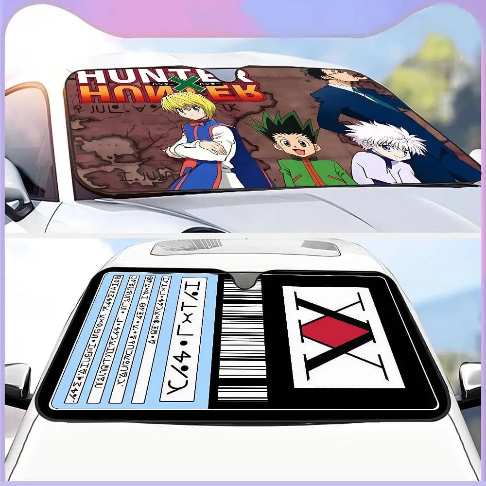 Parasole per Auto Classico Anime M-Monster H-Hunter Protezione Anti-UV per Parabrezza Anteriore e Posteriore Copertura Visiera