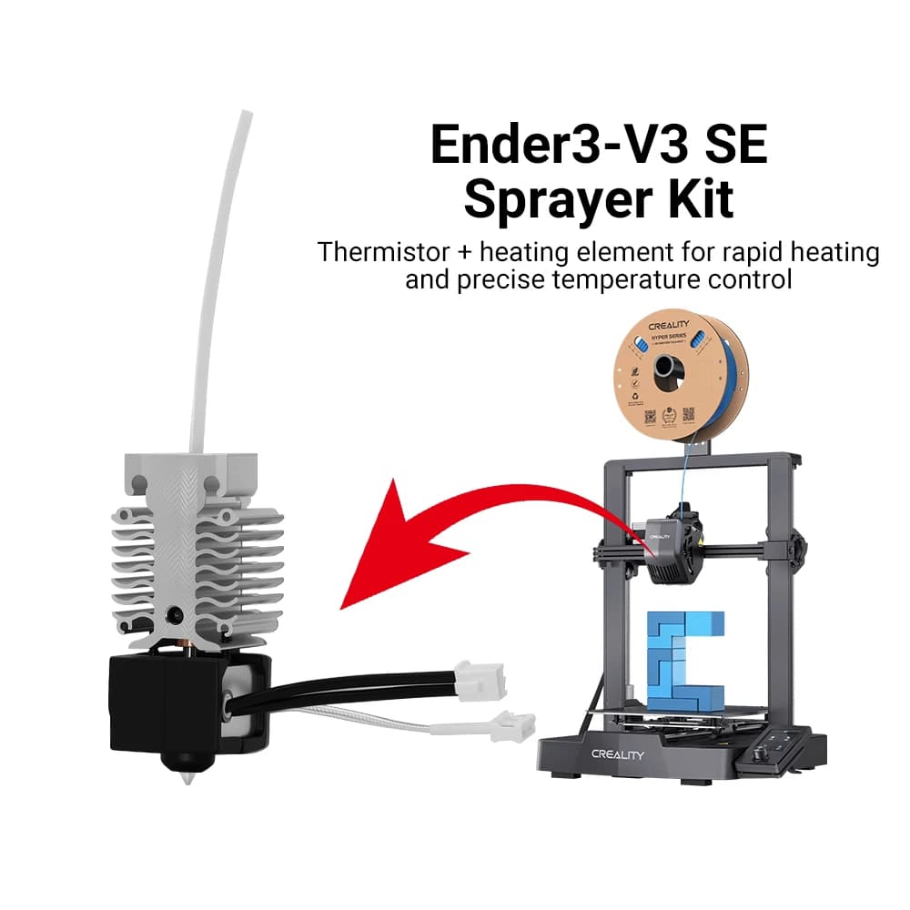 Originally replace the update of the Hotend heat sink for Ender 3 V3 SE 24V 40W print extrusion head J-head Fit ender v3 if part of the 3D printer