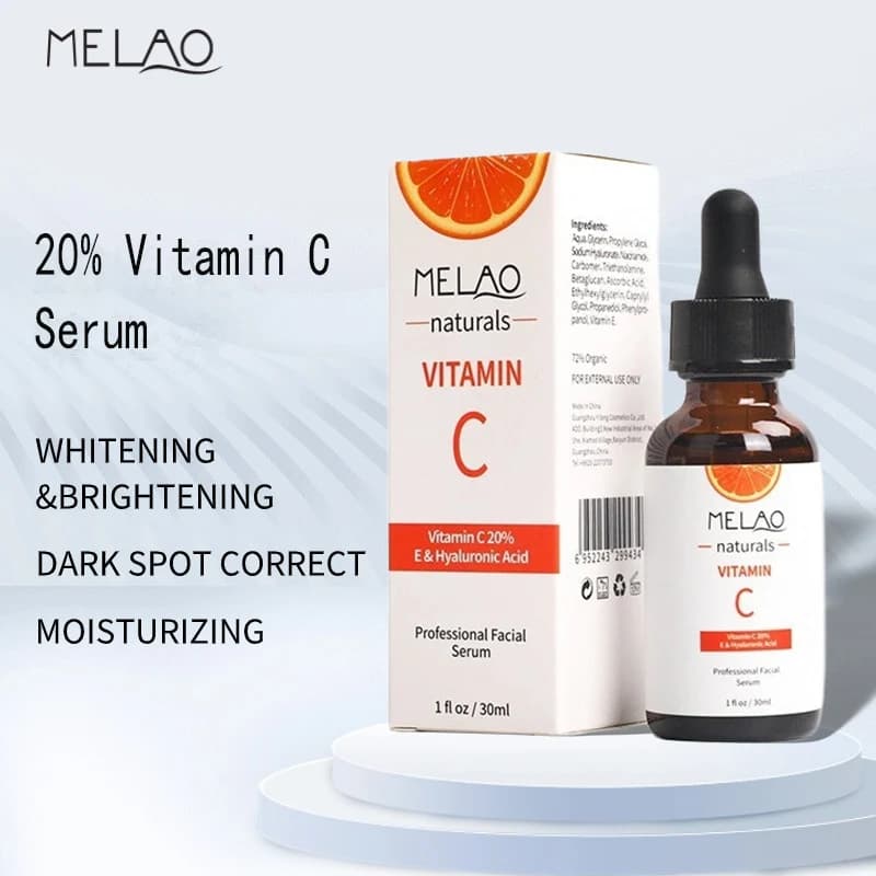 Vitamin C serum 20% 1 Fl.Oz/30ml, enriched with hyaluronic acid and retinol, amino acid blend, moisturizing and repellent for skin care