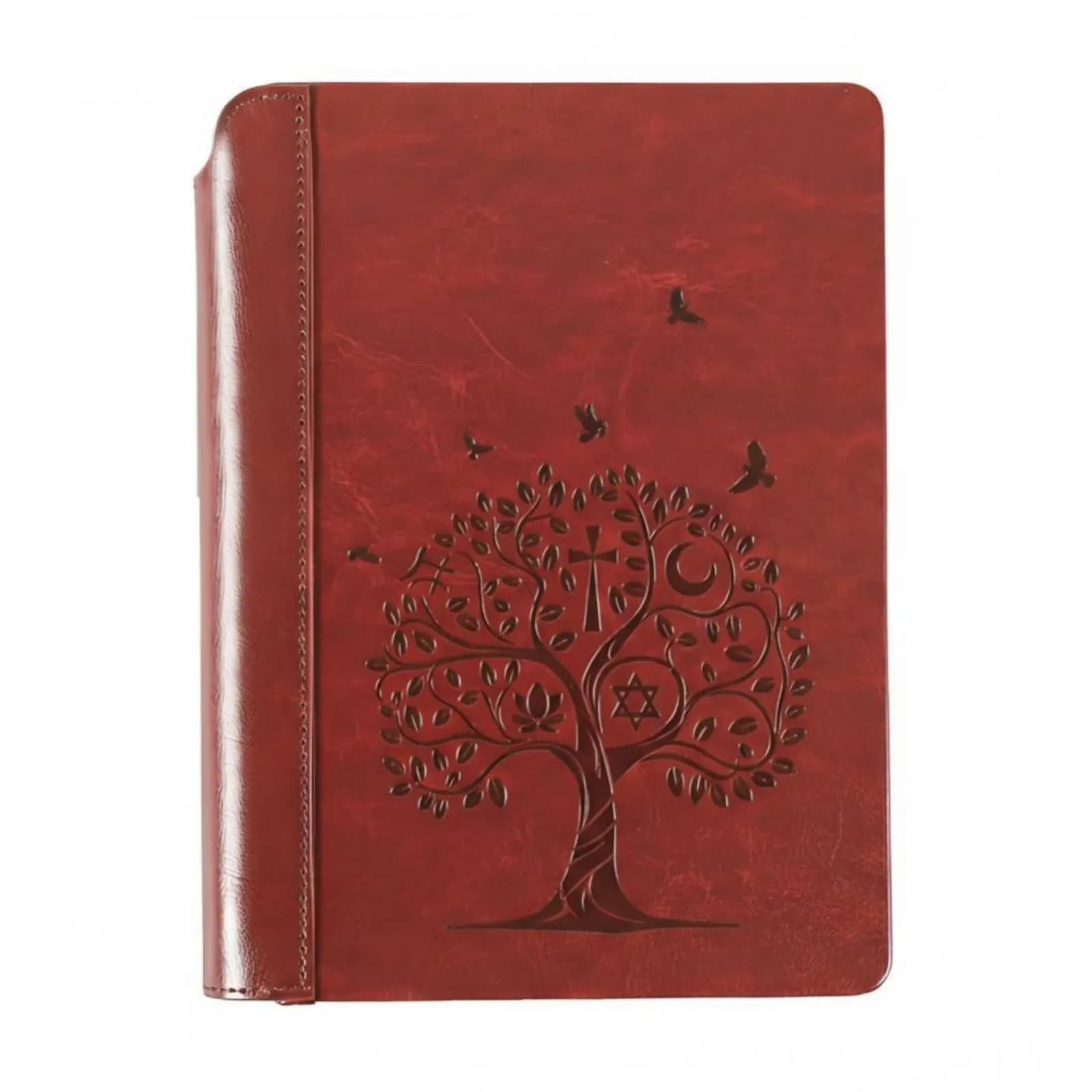 Quaderno A4 con Copertina Rigida in Ecopelle Goffrata, Agenda Creativa, Rilegatura a Serratura, Design di Copertine Assortiti, Libro Portatile per Scrittura