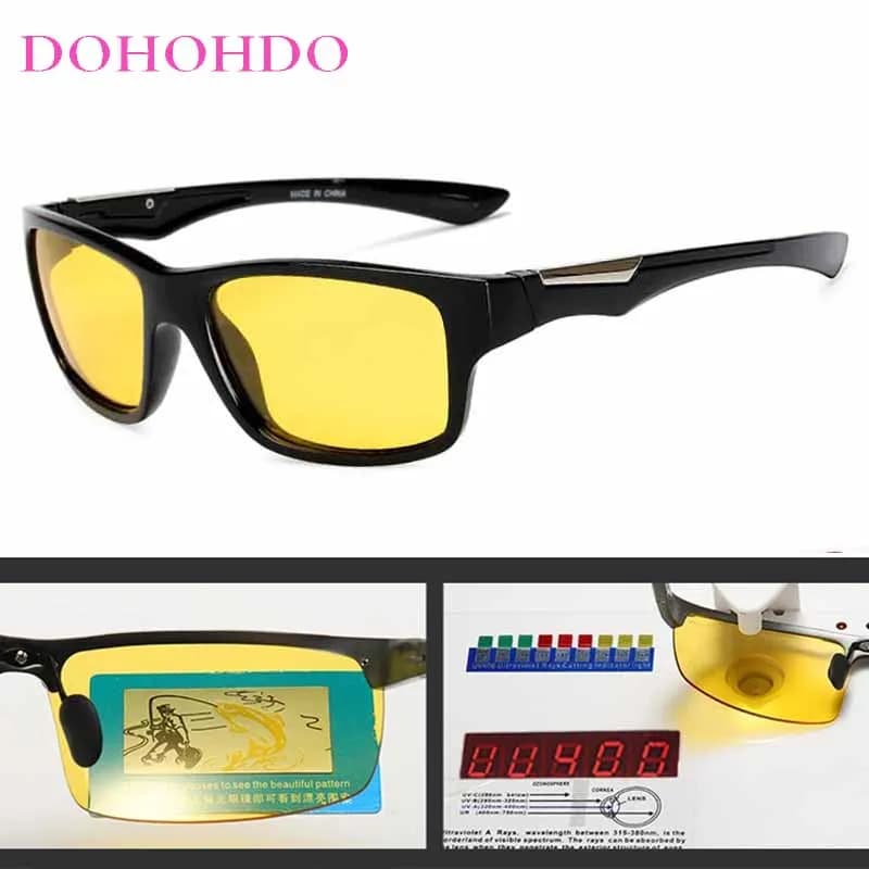 Classic Vintage Men Polarized Driving Sunglasses UV400 Brand Designer Night Vision Anti-Glare Glasses Woman Polarized Goggles