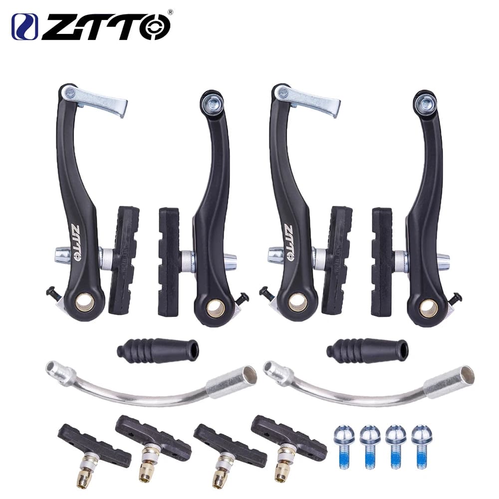 ZTTO V Pinze Freno Set Bicicletta Lineare Pull V Pinza Freno Set Pastiglie Freno Bicicletta Scarpe Per MTB Strada BMX Pieghevole Cruiser Bike