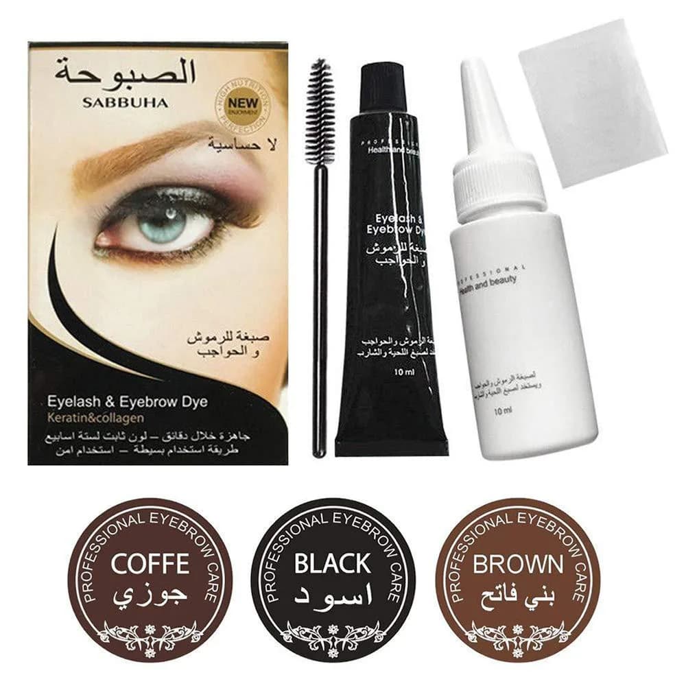 Kit Professionale per Sopracciglia con Tinta Marrone, Mascara per Sopracciglia Impermeabile e di Lunga Durata con Pennello