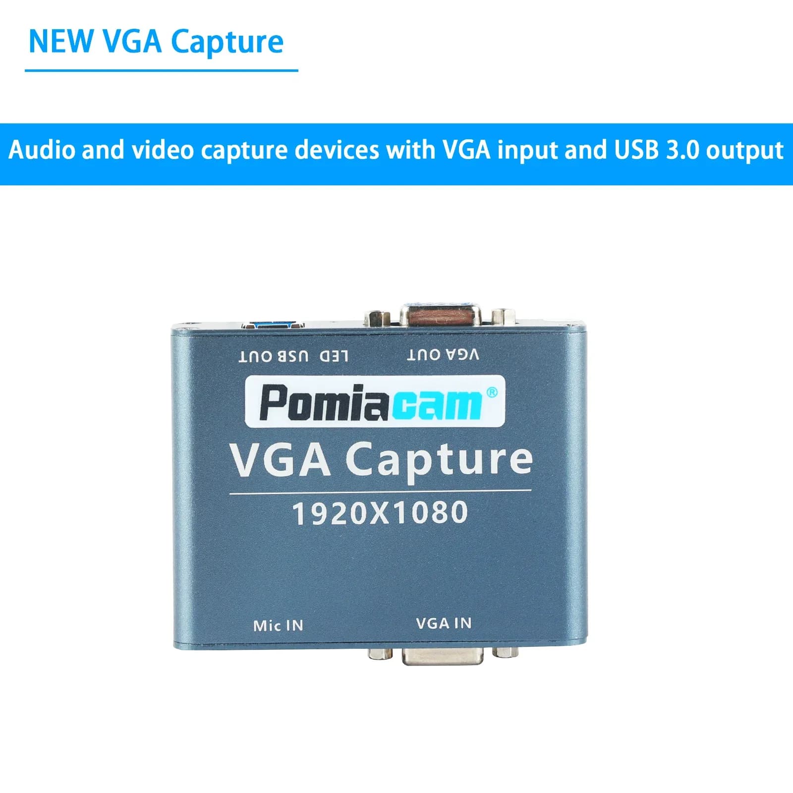 Convertitore adattatore da VGA a USB scheda di acquisizione Video 3.0 USB 2.0 videoregistratore compatibile con VGA uscita Loop VGA 1080P
