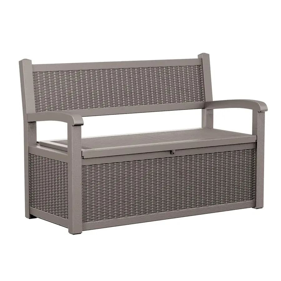 Box bench from Exterior / Interior from 75 Gallon, with Hidden compartment, weather resistant, with lock, for Garden