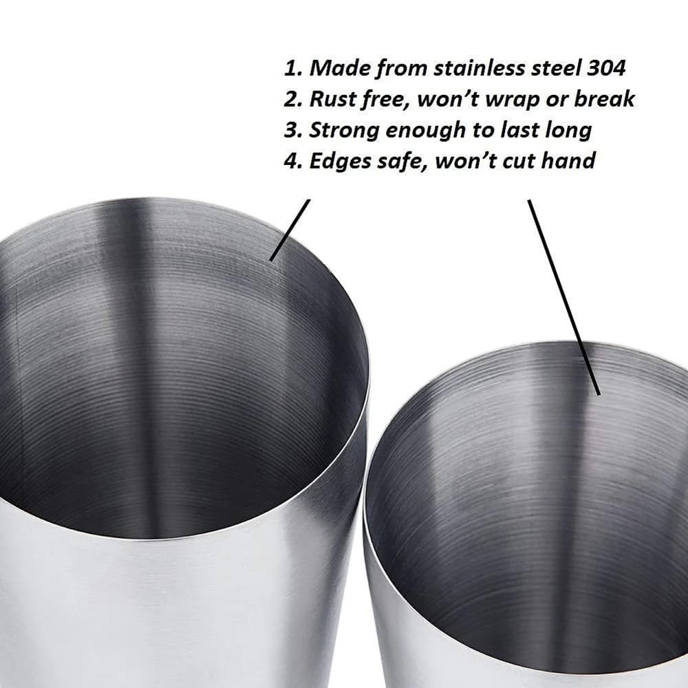 A96K-Set da barista per baristi professionisti e bar di famiglia, set da 5 pezzi di shaker per cocktail Boston