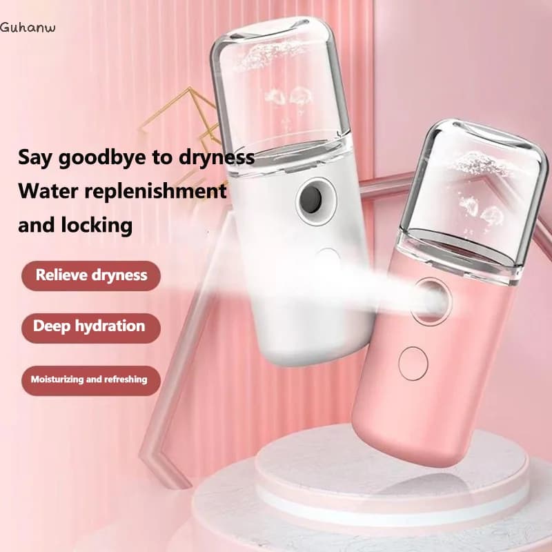 [WHB] Vaporizzatore Facciale Mini da 30ML, Spruzzatore Nano Personale USB, Nebulizzatore Umidificatore Idratante, Strumento di Bellezza per la Cura della Pelle Femminile