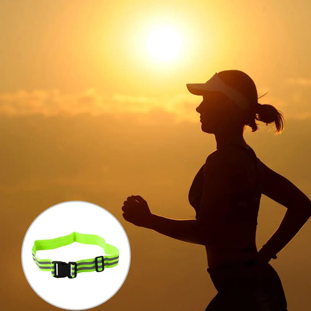 2Pcs Premium Reflective Belt Adjustable Elastic Design for Night Running Outdoor Safety Gear High Visibility Adjustable